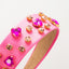 Women's Heart Shape Rhinestone Glass Hair Band - Baroque Pink Party Accessory