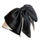 Elegant Women's Bow Knot Hair Clip - Black Beige Contrast Fabric Hairpin