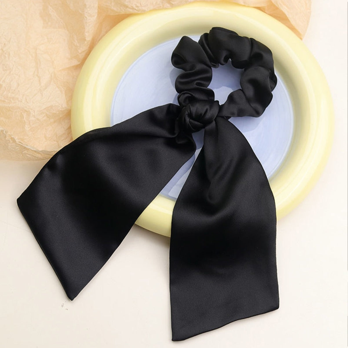 Women's Elegant Satin Bow Hair Tie Ornament