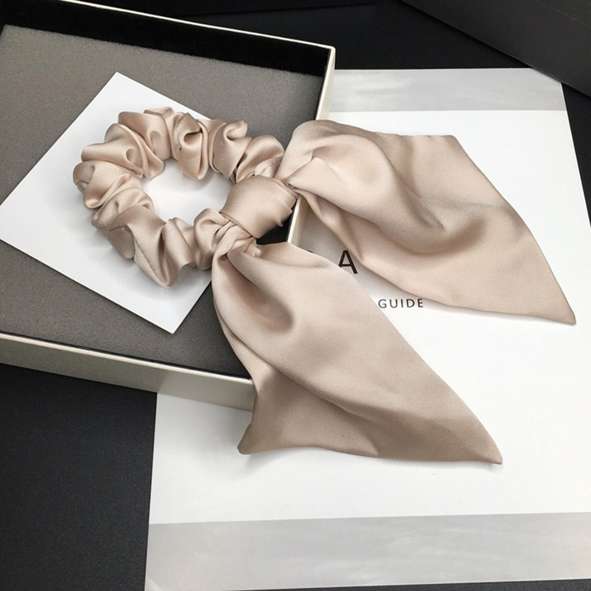 Women's Elegant Satin Bow Hair Tie Ornament