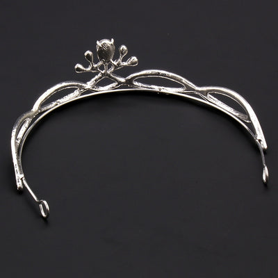 Women's Elegant Rhinestone Zircon Alloy Princess Crown Headband for Bridal and Party Wear