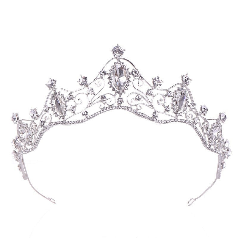 Women's Elegant Bridal Geometric Rhinestone Tiara Headband - Luxury Wedding & Birthday Hair Accessory