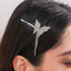 Women's Rhinestone Butterfly Tassel Hair Clip - Elegant Metal Plating Hair Accessory