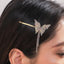 Women's Rhinestone Butterfly Tassel Hair Clip - Elegant Metal Plating Hair Accessory