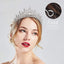 Women's Elegant Rhinestone Alloy Crown Bridal Headgear for Weddings and Parties