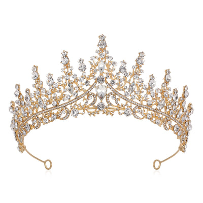 Women's Elegant Rhinestone Alloy Crown Bridal Headgear for Weddings and Parties