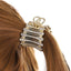 Women's Elegant Geometric Rhinestone Pearl Hair Claw Clip