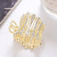 Women's Elegant Geometric Rhinestone Pearl Hair Claw Clip