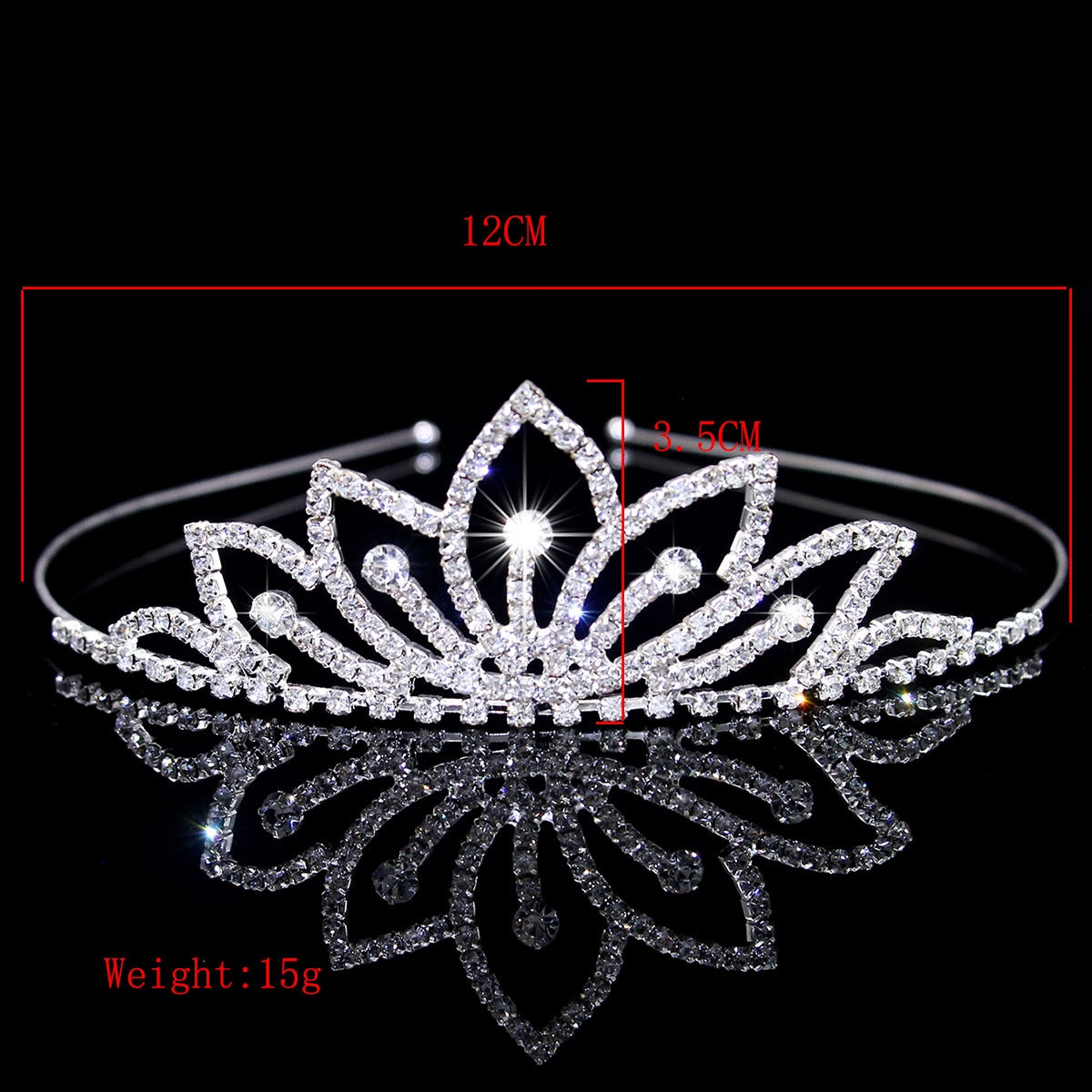 Women's Elegant Bridal Rhinestone & Pearl Crown Headband