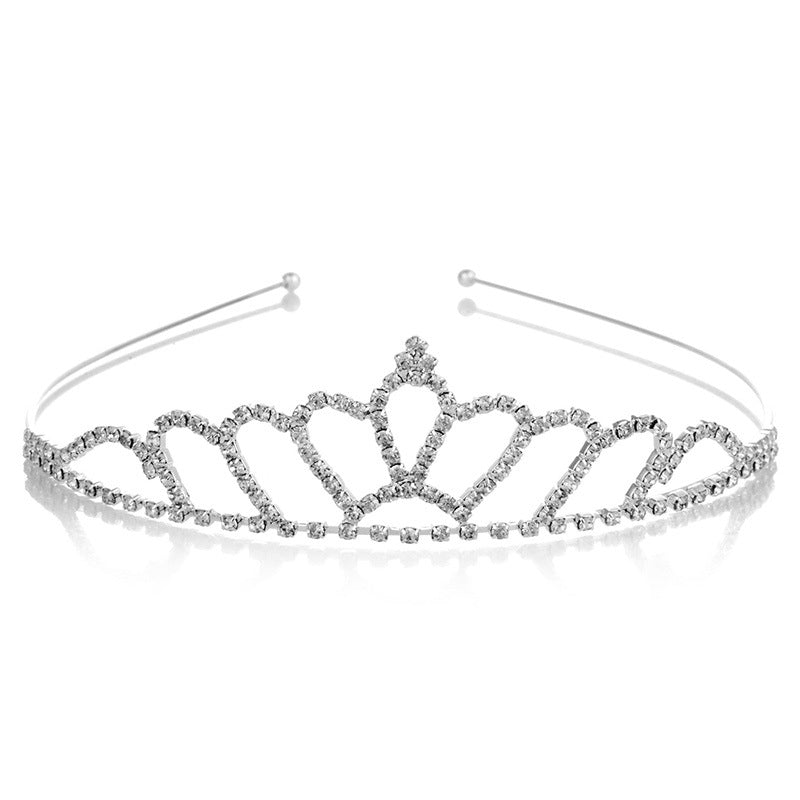 Women's Elegant Bridal Rhinestone & Pearl Crown Headband