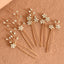 Women's Elegant Bridal Rhinestone Flower Hairpin Accessory