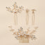 Women's Elegant Bridal Geometric Crystal Pearl Rhinestone Handmade Hairpin Comb Set