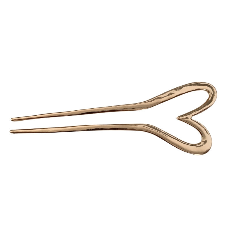 Women's Geometric Alloy Plated Hairpin - Modern Elegant Metal Headdress