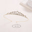 Women's Elegant Geometric Alloy Zircon Inlay Bridal Crown Headband