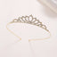 Women's Elegant Geometric Alloy Zircon Inlay Bridal Crown Headband