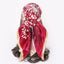 Women's Elegant Streetwear Orange Printed Silk-Like Scarf Kerchief 90cm