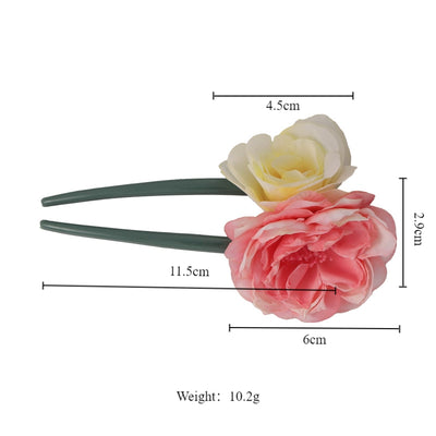 Elegant Women's Floral Resin U-Shaped Hairpin