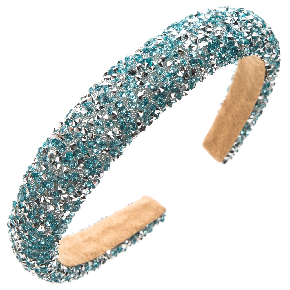 Women's Rhinestone Embellished Color Block Acrylic Hair Band