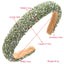 Women's Rhinestone Embellished Color Block Acrylic Hair Band