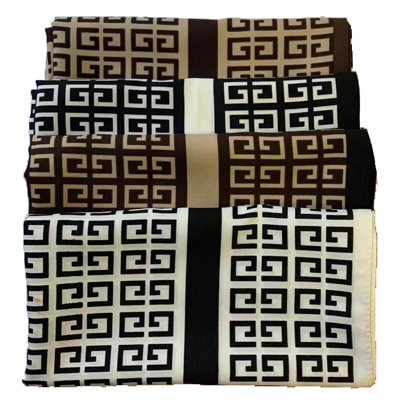 Women's Vintage Style Square Twill Silk Scarf