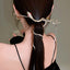 Elegant Serpentine Diamond Tassel Hairpin - Luxury Alloy Plated Hair Accessory