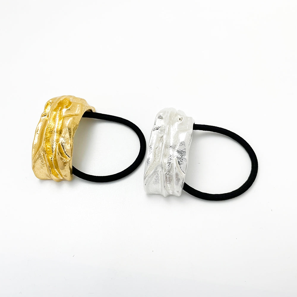 Women's Solid Color Elastic Hair Tie Set - U-Shaped Irregular Striped Ponytail Holders