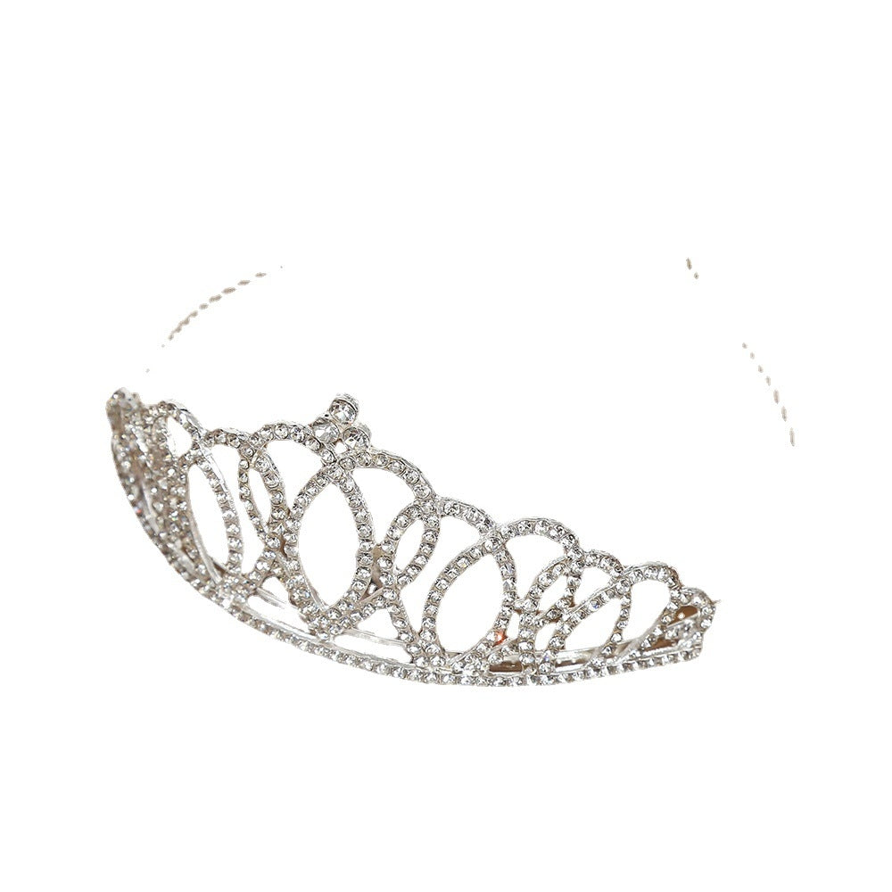 Women's Rhinestone Crown Headband - Elegant Alloy Princess Wedding Accessory