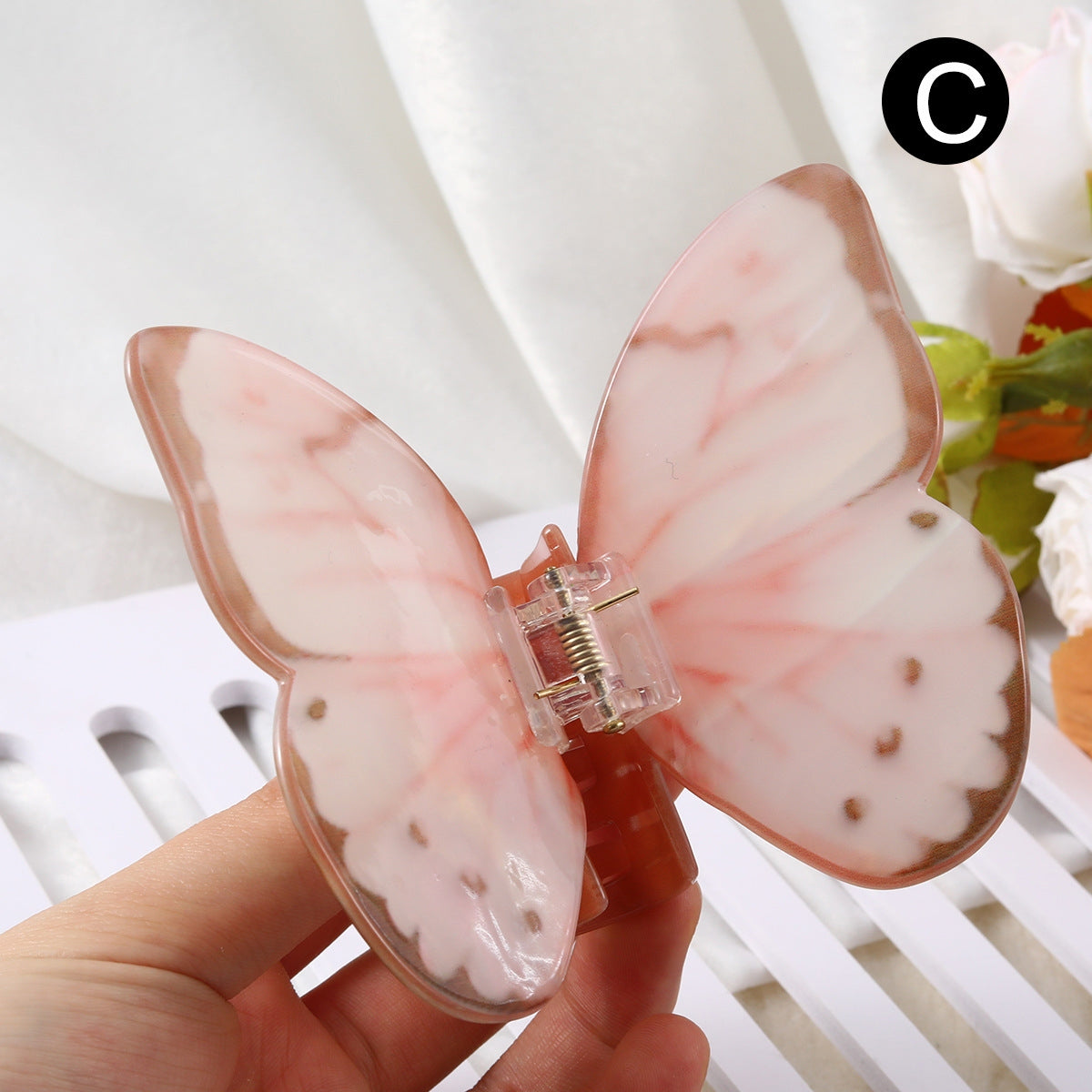 Women's Elegant Butterfly Acetate Hair Claw Clip