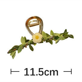 Women's Elegant Floral Alloy Hair Claw Clip