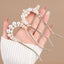 Women's Elegant Pearl Flower Alloy Hairpin - Modern Simple U-Shaped Design