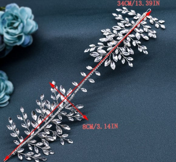 Women's Elegant Rhinestone Flower Bridal Hair Band