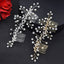 Elegant Rhinestone Pearl Bridal Hair Comb and Tiara Headband