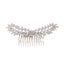 Women's Baroque Leaf Rhinestone Hair Comb for Bridal and Photography