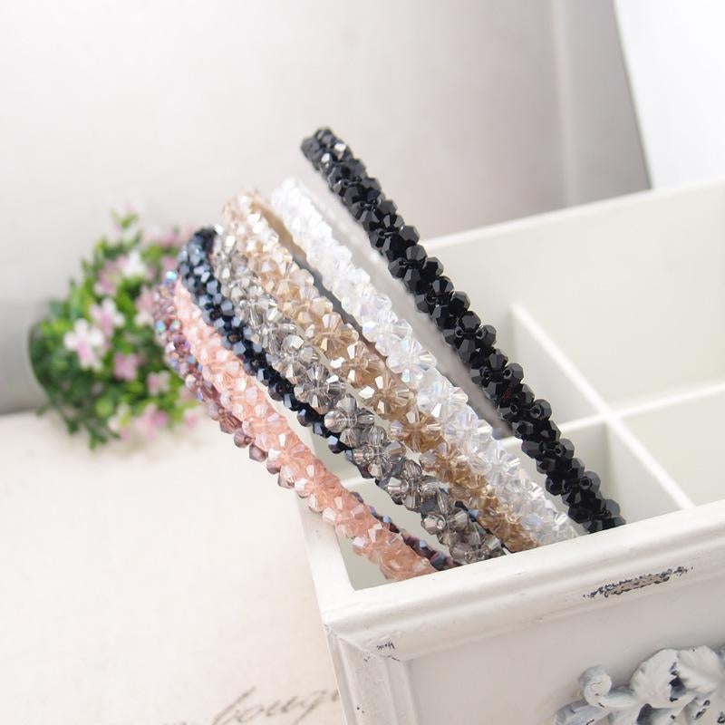 Women's Beaded Crystal Rhinestone Headband Hairpin