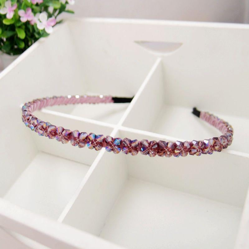 Women's Beaded Crystal Rhinestone Headband Hairpin