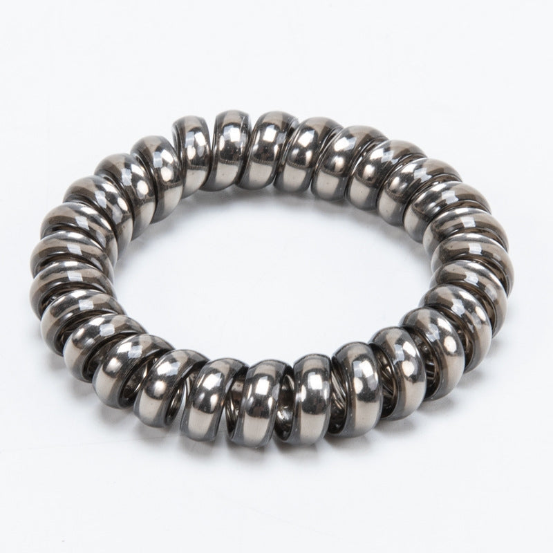 Women's Fashion Geometric Metallic Hair Tie Bracelet