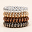 Women's Fashion Geometric Metallic Hair Tie Bracelet