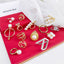 Women's Geometric Water Droplet Rhinestone Pearl Scarf Pendant Accessory