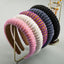 Women's Fashion Plaid Cloth Pearl Headband