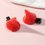 Women's Geometric Metal Epoxy Red Devil Horn Hair Clip Halloween Accessory