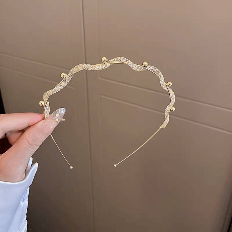 Women's Elegant Pearl and Rhinestone Hair Band