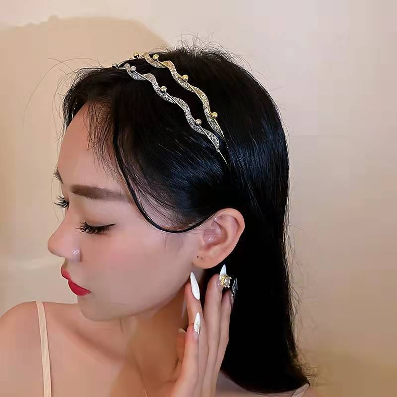 Women's Elegant Pearl and Rhinestone Hair Band