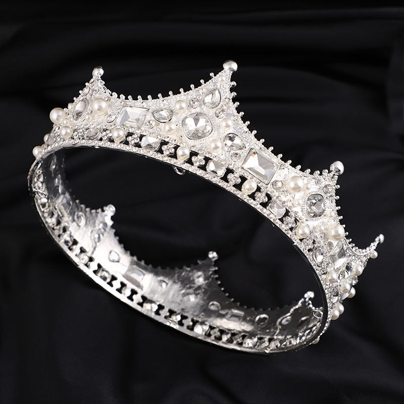 Women's Vintage Baroque Pearl Alloy Bridal Tiara Crown