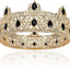 Women's Elegant Rhinestone Leaf Crown & Lace Bridal Headdress