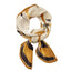 Women's Retro Color Block Polyester Silk Scarf and Headband Accessory