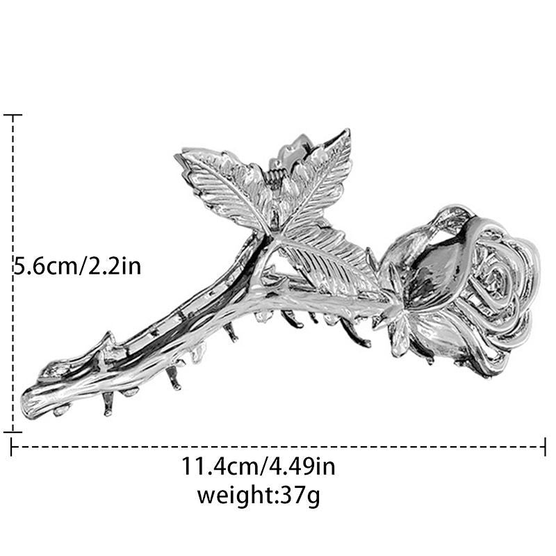 Women's Elegant Rose Metal Hair Claw Clip