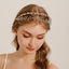 Women's Japanese Style Leaf Crystal Beaded Hair Band