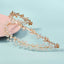 Women's Japanese Style Leaf Crystal Beaded Hair Band