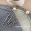 Korean Style Geometric Metal Plating Pearl U-Shaped Hairpin for Women