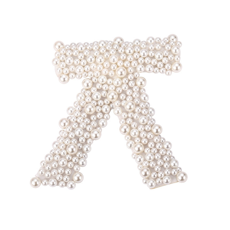 Women's Vintage Pearl Bow Hair Clip - Fashionable French Braid Ornament